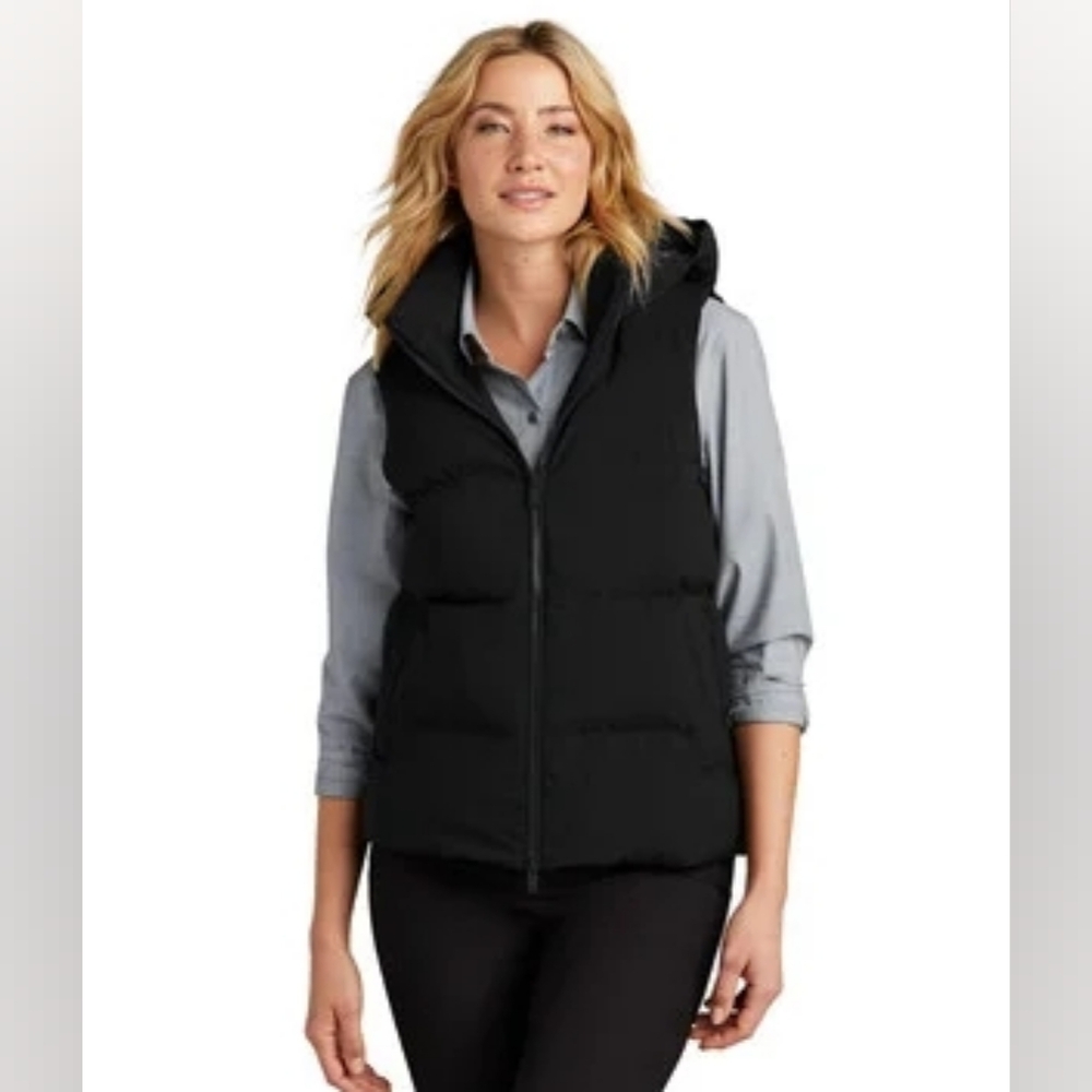 Mercer+Mettle MM7217 Classic Black Hooded Puffer Vest